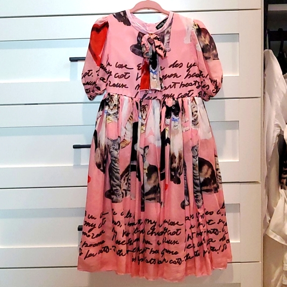 Other - Pink Cat Midi Dress
